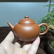 潮州手拉壶蔡典举纯手工茶壶，中式复古朱泥功夫茶具紫砂壶朱泥薄胎