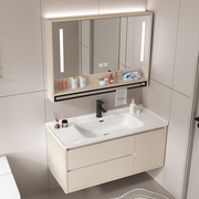 实木浴室柜陶瓷一体盆，卫生间智能洗手池洗脸盆，柜组合挂墙式洗漱台