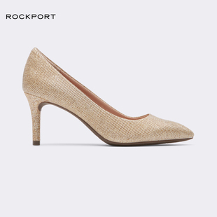Rockport乐步女士皮鞋2023单鞋商务细跟高跟一脚蹬女鞋CJ1934
