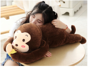 可爱猴子具羽绒棉，抱枕公仔趴趴睡觉大号娃娃陪你睡觉长条枕