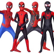 蜘蛛侠紧身衣连体衣迈尔斯衣服，英雄远征成人，儿童万圣节服装cos
