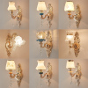 欧式奢华锌合金壁灯 客厅 卧室背景墙双头水晶壁灯 单头led床头灯