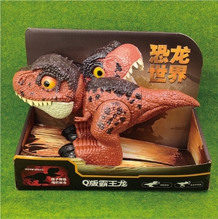 q版恐龙玩具关节可动发声霸王龙翼三角龙男孩(龙，男孩)儿童礼盒装仿真模型
