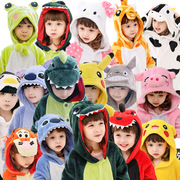 恐龙儿童表演服装法兰绒小孩男童，外穿连体衣服造型，秋冬动物珊瑚绒