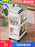 宜家乐小推车置物架落地多层可移动简易书柜客厅家用零食玩具