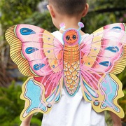 幼儿园儿童节自制聚会表演穿戴蝴蝶翅膀女孩演出手工，diy服饰材料