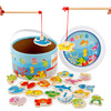 婴幼儿童木质磁性小猫钓鱼夹球游戏 1-2-3岁宝宝男女孩益智玩具