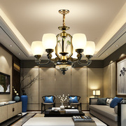 简约新中式禅意展厅客厅卧室，黑铜色餐厅锌合金吊灯8503