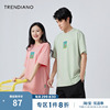 trendiano春夏国潮男装，时尚简约3d硅胶印花情侣，圆领短袖t恤