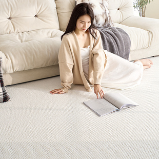缔奢美 侘寂风日系客厅地毯北欧ins风手工羊毛地毯轻奢家用茶几毯