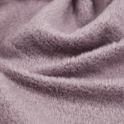 高定限量秋冬淡紫色苏力长毛顺毛羊驼毛羊布料大衣风衣外套面料