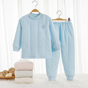 婴儿棉衣套装夹棉加厚秋冬款，南极棉保暖中领纯棉宝宝睡衣儿童棉袄