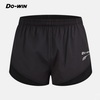 多威运动短裤男女黑色跑步训练速干宽松带内衬三分运动裤3312012