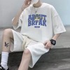 韩版男生穿搭一整套夏装青少年，t恤短袖短裤，搭配帅气运动套装