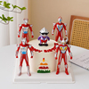 网红超人蛋糕装饰品摆件儿童生日，卡通小怪兽咸蛋超人烘焙插件配件
