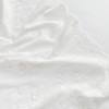 纯色全棉立体梅花刺绣竖条棉布白色衬衫裙装服装面料门帘桌布diy