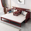 新中式实木罗汉床推拉沙发床折叠两用大小户型多功能客厅双人床榻