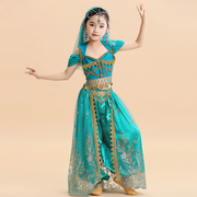 儿童印度舞蹈服装公主民族舞台演出服女童敦煌拍照服少儿肚皮舞