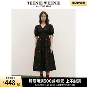 TeenieWeenie小熊女装少女清新连衣裙收腰A字淑女裙夏季裙装