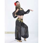 肚皮舞套装黑色灯笼裤衣服女表演出服饰印度舞服埃及部落