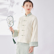 佛笑缘文艺范中式女装复古中国风衬衫民族风原创设计秋装上衣外套