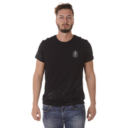 imccouture意大利品牌男士骷髅头，标志黑色棉圆领短袖t恤imc33