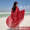 140*180cm中国红色围巾，大尺寸披肩，丝巾女百搭送礼用秋冬季新薄款
