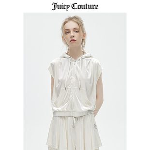 Juicy Couture橘滋外套女2023春季美式运动天鹅绒短袖上衣