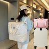 双肩背包女大容量轻便旅行包，可套拉杆箱手提时尚防水行李包待产(包待产)包