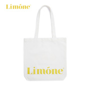 Limone白色环保袋斜挎大容量双面图案购物沙滩帆布包女ins风