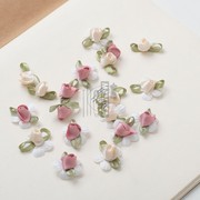 香草玫瑰立体织带小花朵 DIY手工装饰辅料