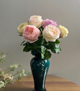 手感保湿奥斯汀玫瑰花高品质欧式仿真花轻奢家居装饰摆件假花花束