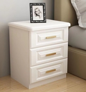 轻奢实木床头柜简约现代白色北欧卧室床边小柜子多功能收纳柜整装