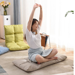 坐垫卧室地上飘窗地板靠背一体折叠垫子可坐地垫懒人椅榻榻米靠垫