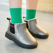 儿童雪地靴子2021冬季女童加绒保暖鞋男童低筒靴子中大童棉鞋