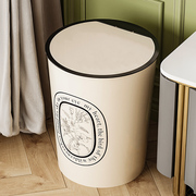 垃圾桶家用按压式奶油风卫生间厕所垃圾收纳桶客厅卧室带盖废纸篓