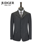 JUDGER/庄吉商务男士正装羊毛西服套装上衣 格纹宽松大码西装毛料
