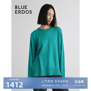 100%山羊绒BLUE ERDOS圆领套衫秋冬简约宽松B536A0008
