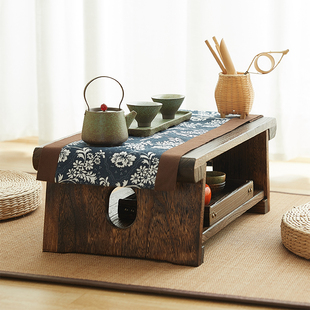 实木榻榻米矮桌子飘窗小桌子，日式炕桌家用折叠茶台卧室坐地小茶几