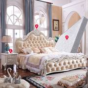 欧式1.8米1.5床卧室套装，组合成套家具实木双人，雕花大床公主床