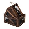长方形简约复古实木铁艺收纳箱大储物木箱子木盒日式木筐手提桌面