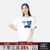 Hipanda 你好熊猫 设计潮牌夏季女款熊猫涂颜料印花短袖T恤