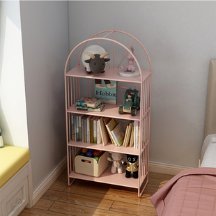 儿童书架客厅置物架床头架子，落地多层家用小型书柜卧室铁艺收纳架