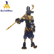 BuildMOC拼装积木玩具古埃及神话死神金字塔阿努比斯木乃伊守护者