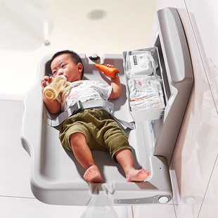 。母婴室婴儿护理台宝宝，换尿布第台折叠三卫生间安全座椅操作整理