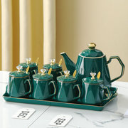 茶具套装家用客厅陶瓷茶壶茶杯茶盘整套欧式轻奢水杯杯子高档结婚
