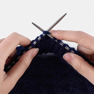 毛线针不锈钢毛衣针直针织围巾棒针全套装手工DIY织针编织工具打