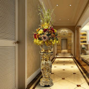 欧式花瓶插花器，豪华落地大花瓶套装仿真花艺，现代家居客厅装饰