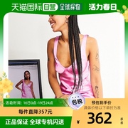 香港直邮潮奢asos女士，bias设计缎面迷你粉色吊带连衣裙