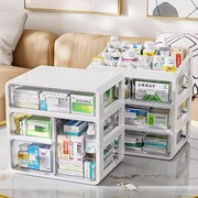 药箱家用抽屉式大容量，医药箱多层装药品药物收纳盒，家庭医疗箱药盒